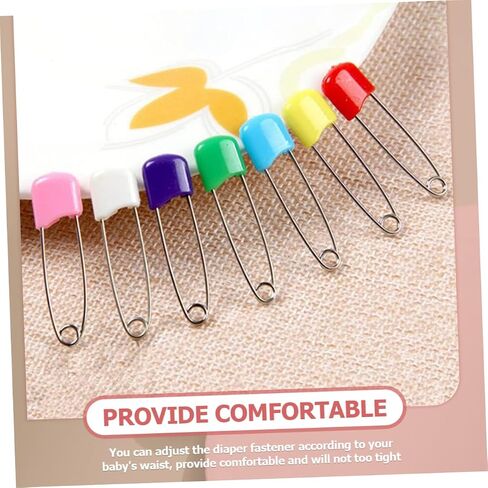 VILLCASE 100pcs Baby Safety Pins Plastic Head Diaper Pins for Newborn Cloth Diaper Accessories in Saudi Arabia