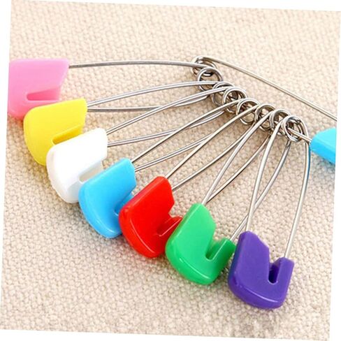 VILLCASE 100pcs Baby Safety Pins Plastic Head Diaper Pins for Newborn Cloth Diaper Accessories in Saudi Arabia