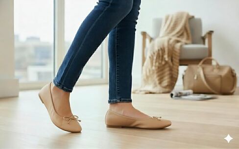 أحذية نسائية مسطحة بمقدمة مستديرة وأحذية مسطحة مرنة ومريحة للنساء in Kuwait