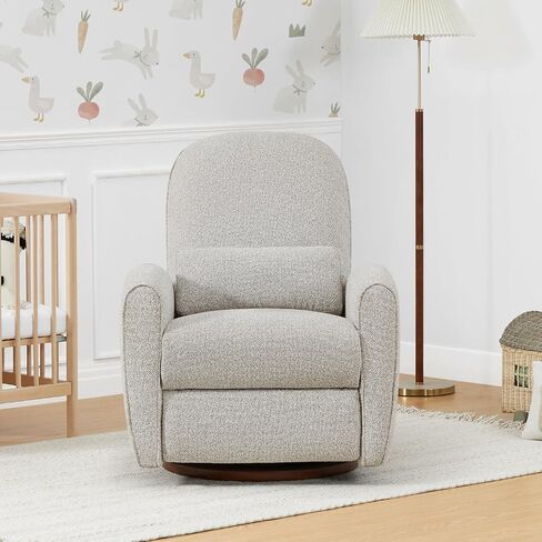 Watson & Whitely Swivel Glider Chairs, Nursery Rocking Chairs Power Recliner with Pillow Lumbar Support Charging Ports & Solid Wood Base for Living Room, Grey in Saudi Arabia