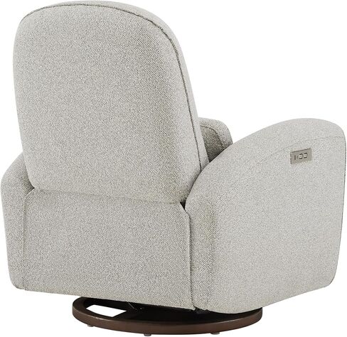 Watson & Whitely Swivel Glider Chairs, Nursery Rocking Chairs Power Recliner with Pillow Lumbar Support Charging Ports & Solid Wood Base for Living Room, Grey in Saudi Arabia