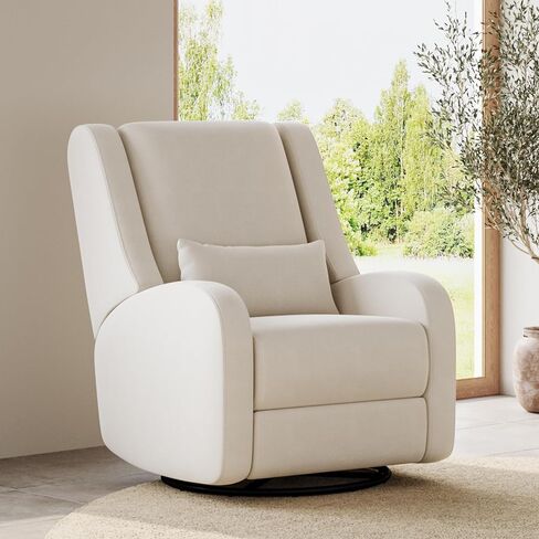 تربية و Wingback Plus - كرسي Premium Power للحضانة | كرسي شراعي مقاوم للبقع مع USB و Lumbar & Head Support-Modern Baby Room (رمادي) in Kuwait