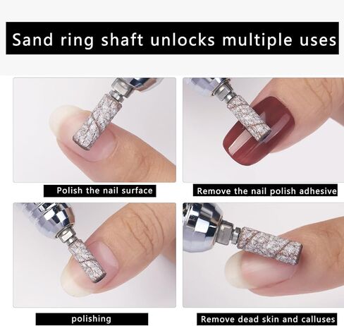 Rotary Tool Sanding Bands Kit 61 Pcs with Mandrel 0.5 Inch Nail Sanding Drum Set for Grinding Polishing Manicure Pedicure in Saudi Arabia