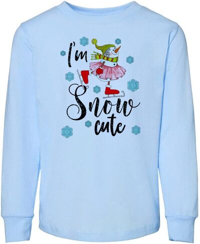 I'm Snow Cute Toddler Kids Long Sleeve T-Shirt 5T Light Blue in Saudi Arabia