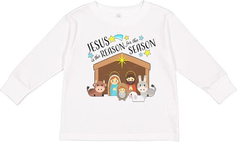 تي شيرت Inktastic Jesus هو السبب لهذا الموسم بأكمام طويلة للأطفال الصغار in Saudi Arabia