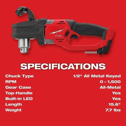 New 2807-20 for Milwaukee M18 FUEL 18V 12" HOLE HAWG Right Angle Drill -Bare Tool in Kuwait