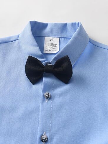Baby Boys Pants Sets, Infant Long Sleeve Shirt + Pants + Bow Tie + Vest Outfits in Saudi Arabia