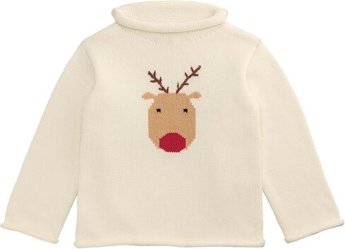 Mud Pie Baby-Boys Kids Christmas Reindeer Rollneck Sweater in Saudi Arabia