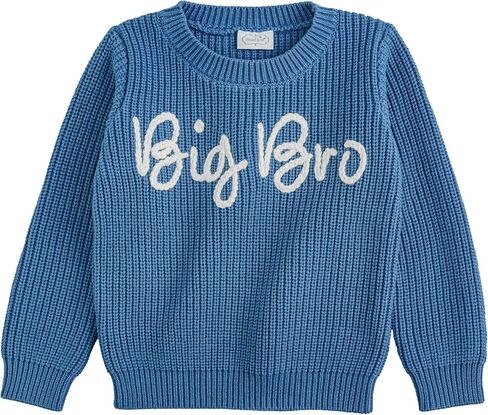 Mud Pie Baby Boys Kids Blue Big Bro Sweater in Saudi Arabia