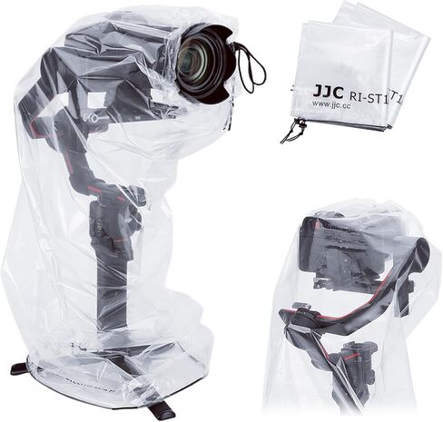 2 Pcs Camera Rain Coat for DSLR Cameras & Stabilizer, Clear Gimbal Stabilizer Rain Cover for DJI RS 4 Pro RS4 RS 3 Mini Pro,RSC 2,RS 2,Ronin-SC S, Weebill 3S,Crane 4 M 3S 2S Plus, Rain & Dust Sleeve in Saudi Arabia