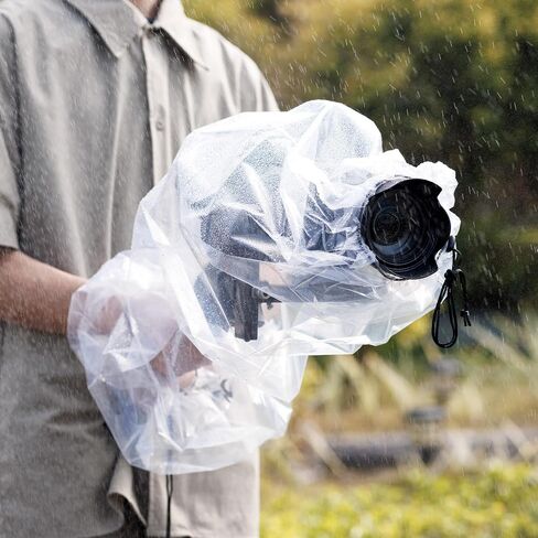 2 Pcs Camera Rain Coat for DSLR Cameras & Stabilizer, Clear Gimbal Stabilizer Rain Cover for DJI RS 4 Pro RS4 RS 3 Mini Pro,RSC 2,RS 2,Ronin-SC S, Weebill 3S,Crane 4 M 3S 2S Plus, Rain & Dust Sleeve in Saudi Arabia