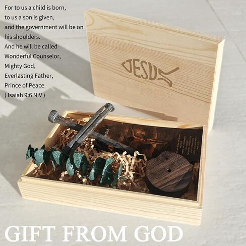 Jesus Christ Crucifixion Nail Metal Cross Wooden Base, Baptism & Religious Gifts for Men Women,Christian Home Decor (Aroma Diffuser Wood) in Saudi Arabia