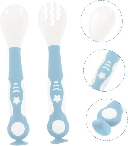 1Set Tableware with Ergonomic Design for Feeding Utensils for Pureed Food Convenient and in Saudi Arabia