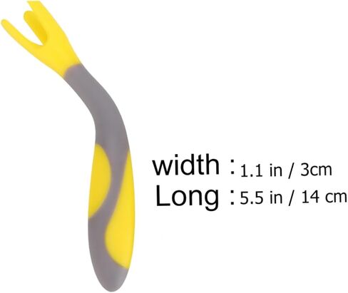 1 Set Training Tableware of Red Utensils with Curved Spoon Fork for Eating Practice Non Slip Design for Under Years in Saudi Arabia
