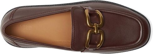 FitFlop Womens F-luma Square-Chain Leather Loafers in Saudi Arabia