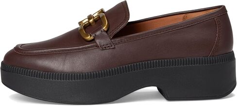 FitFlop Womens F-luma Square-Chain Leather Loafers in Saudi Arabia