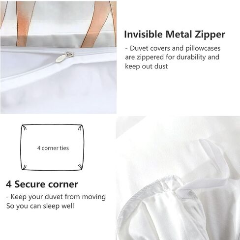White Duvet Cover Set 2 Pieces Toddler Size, Watercolor Style Deer Animal Comforter Cover, Brushed Microfiber Soft Bedding Sets 40 X 60 Inches Home Bedroom Decorations for All Seasons in Saudi Arabia