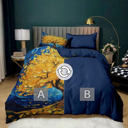 Toddler Size Duvet Cover 40 X 60 Inches - Oil Painting Style Elephant Animal, Brushed Microfiber Reversible Comforter Cover, 2 Pieces Soft & Breathable Blue Gray Bedding Set with 1 Pillow Shams in Saudi Arabia