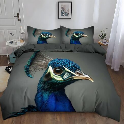 Toddler Size Duvet Cover 40 X 60 Inches - Abstract Doodle Style Tiger Animal, Brushed Microfiber Reversible Comforter Cover, 2 Pieces Soft & Breathable Grey Bedding Set with 1 Pillow Shams in Saudi Arabia