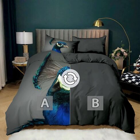 Toddler Size Duvet Cover 40 X 60 Inches - Abstract Doodle Style Tiger Animal, Brushed Microfiber Reversible Comforter Cover, 2 Pieces Soft & Breathable Grey Bedding Set with 1 Pillow Shams in Saudi Arabia