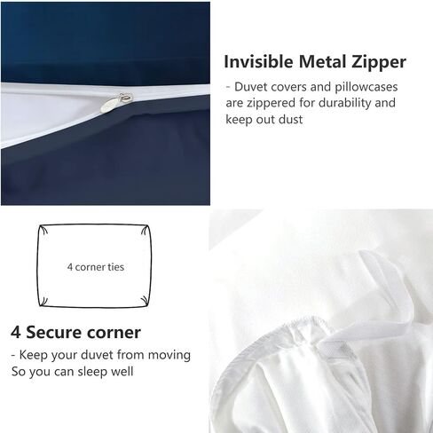 Toddler Size Duvet Cover 40 X 60 Inches - Wooden Stripes Boat Shells, Brushed Microfiber Reversible Comforter Cover, 2 Pieces Soft & Breathable Light Blue Bedding Set with 1 Pillow Shams in Saudi Arabia