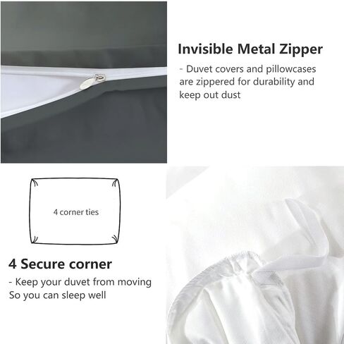 Toddler Size Duvet Cover 40 X 60 Inches - Abstract Doodle Style Tiger Animal, Brushed Microfiber Reversible Comforter Cover, 2 Pieces Soft & Breathable Grey Bedding Set with 1 Pillow Shams in Saudi Arabia