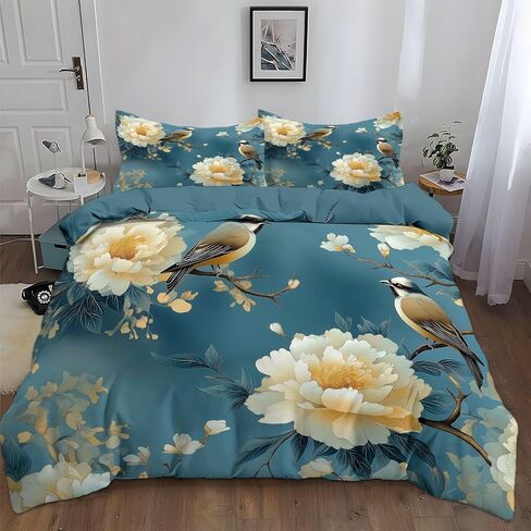 Toddler Size Duvet Cover 40 X 60 Inches - Abstract Style Vertical Lines Pattern, Brushed Microfiber Reversible Comforter Cover, 2 Pieces Soft & Breathable Petroleum Blue Bedding Set in Saudi Arabia