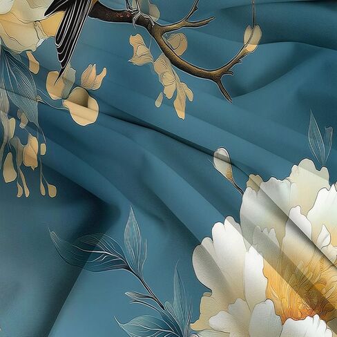 Toddler Size Duvet Cover 40 X 60 Inches - Abstract Style Vertical Lines Pattern, Brushed Microfiber Reversible Comforter Cover, 2 Pieces Soft & Breathable Petroleum Blue Bedding Set in Saudi Arabia