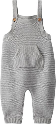 little planet by carter's Boy Organic Cotton Overall Jumpsuit, Heather Grey, 12M in Saudi Arabia