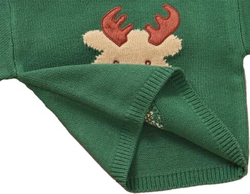 سترة عيد الميلاد للأطفال الصغار من الأولاد والبنات، بلوفر مطرز على شكل سانتا كلوز/الرنة، ملابس علوية متماسكة للرضع في فصل الشتاء in Kuwait