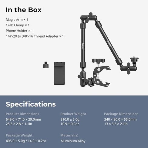 ذراع سحرية لسطح المكتب من SmallRig مع مجموعة مشابك على شكل سرطان البحر (إصدار متوافق مع MagSafe) 5626 in Kuwait