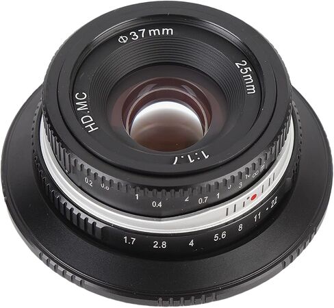 25mm F1.7 Prime Lens, Manual Focus Fixed Lens, for RF Mount APS C Format Large Aperture for R7 R10 R50 R100 RP R5 R6 (Silver) in Saudi Arabia