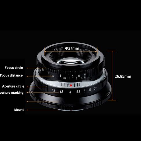25mm F1.7 Prime Lens, Manual Focus Fixed Lens, for RF Mount APS C Format Large Aperture for R7 R10 R50 R100 RP R5 R6 (Silver) in Saudi Arabia