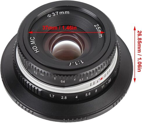 25mm F1.7 Prime Lens, Manual Focus Fixed Lens, for RF Mount APS C Format Large Aperture for R7 R10 R50 R100 RP R5 R6 (Silver) in Saudi Arabia