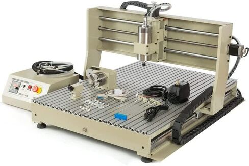 USB 4 Axis CNC 6040 Router Kit MACH Control + 1.5 KW VFD Water-Cooling Spindle Motor Plastic Acrylic PCB PVC Wood Carving Drilling 3D Milling Engraving Machine with Controller in Kuwait