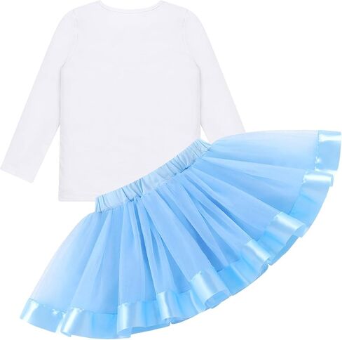 AWIBMK Birthday Girl Dress 1 2 3 4 5 6 Years Cake Smash Outfits Long Sleeve Top Tutu Skirt Hair Clips Photoshoot Set in Saudi Arabia