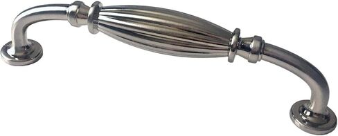 5 "C-C النيكل المصقول مقبض خزانة مقبض درج سحب مقابض تسريحة تسحب أجهزة المطبخ 128 ملم مراكز/C-C:5" (L:5.7" (145 ملم)/C-C:5" (128 ملم)) in Kuwait