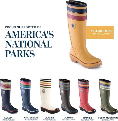 Pendleton Women’s Heritage National Park Tall Slip-Resistant Rain Boot, Yellowstone Yellow, Size 5 in Saudi Arabia
