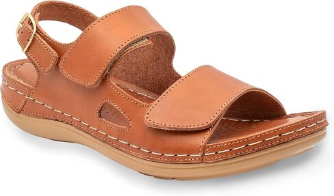 Sandals Women Sole & Earth Womens Sandals | Adjustable Velcro & Buckle Comfort Leather Flats Women Dress Shoes for Women in Saudi Arabia