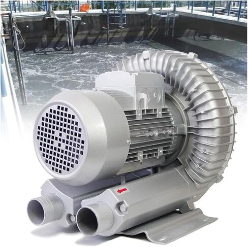 0.16HP-1.48HP(120W-1100W) منفاخ متجدد، مضخة تفريغ صناعية 110 فولت 60 هرتز لنفخ الهواء أو الشفط، منفاخ دوامي لتهوية مياه الصرف الصحي، مرحلة واحدة، ضوضاء منخفضة (250 وات/0.34 حصان) in Kuwait