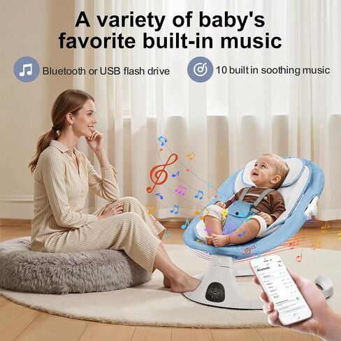 Baby Swing 3 in 1 Multifunctional Infant Rocker, Portable with Remote Control, 5-Point Seat Belt, 5 Auto Rocking, 3 Speed Timer, Electric with Music (0-12 Months) (Grey) in Saudi Arabia