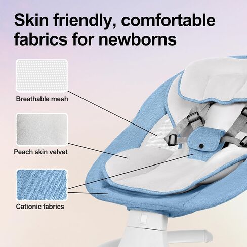 Baby Swing 3 in 1 Multifunctional Infant Rocker, Portable with Remote Control, 5-Point Seat Belt, 5 Auto Rocking, 3 Speed Timer, Electric with Music (0-12 Months) (Grey) in Saudi Arabia