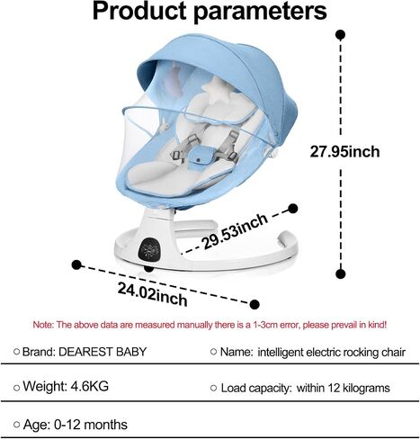 Baby Swing 3 in 1 Multifunctional Infant Rocker, Portable with Remote Control, 5-Point Seat Belt, 5 Auto Rocking, 3 Speed Timer, Electric with Music (0-12 Months) (Grey) in Saudi Arabia