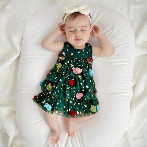 Toddler Baby Girl Christmas Dress Little Girl Sleeveless Star Layered Tulle Tutu Dress Christmas Tree Outfits in Saudi Arabia