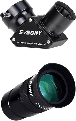 SVBONY SV222 90 Degree Diagonal Mirror, 1.25 Inch Telescope Diagonal with Anti Reflection Coating Metal Bundle with Telescope Eyepiece 40mm 1.25 inches Plossl Lens in Saudi Arabia