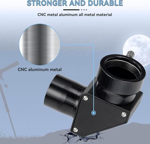 SVBONY SV222 90 Degree Diagonal Mirror, 1.25 Inch Telescope Diagonal with Anti Reflection Coating Metal Bundle with Telescope Eyepiece Set 66 Degree Ultra Wide Angle HD (6mm 9mm 15mm 20mm) in Saudi Arabia