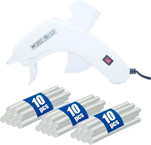Professional Hot Glue Gun Kit - Fast Heating Corded Glue Gun with 30pcs Glue Sticks, Anti-Clog Nozzle for DIY Crafts, Home Repair, Woodworking, Sealing and School Projects in Saudi Arabia