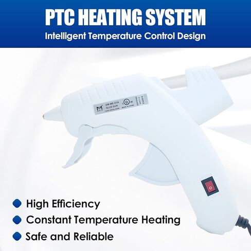 Professional Hot Glue Gun Kit - Fast Heating Corded Glue Gun with 30pcs Glue Sticks, Anti-Clog Nozzle for DIY Crafts, Home Repair, Woodworking, Sealing and School Projects in Saudi Arabia