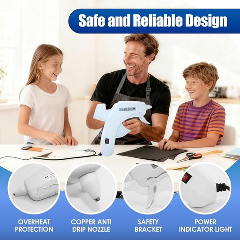 Professional Hot Glue Gun Kit - Fast Heating Corded Glue Gun with 30pcs Glue Sticks, Anti-Clog Nozzle for DIY Crafts, Home Repair, Woodworking, Sealing and School Projects in Saudi Arabia