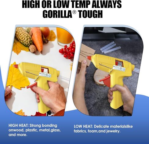 مجموعة مسدس صمغ ساخن صغير مع 30 عصا صمغ - تسخين سريع، أداة ضغط سهلة للمشروعات الفنية المدرسية، والحرف الإبداعية، وإصلاحات الألعاب المنزلية (أصفر) in Saudi Arabia